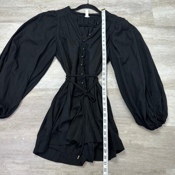 KIVARI - Raquelle Playsuit Romper - Black Size US 2 - Picture 10 of 13